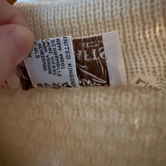 Vintage Cheviot Crafts Scottish Wool Cable Knit Cardigan Medium - Picture 5 of 6